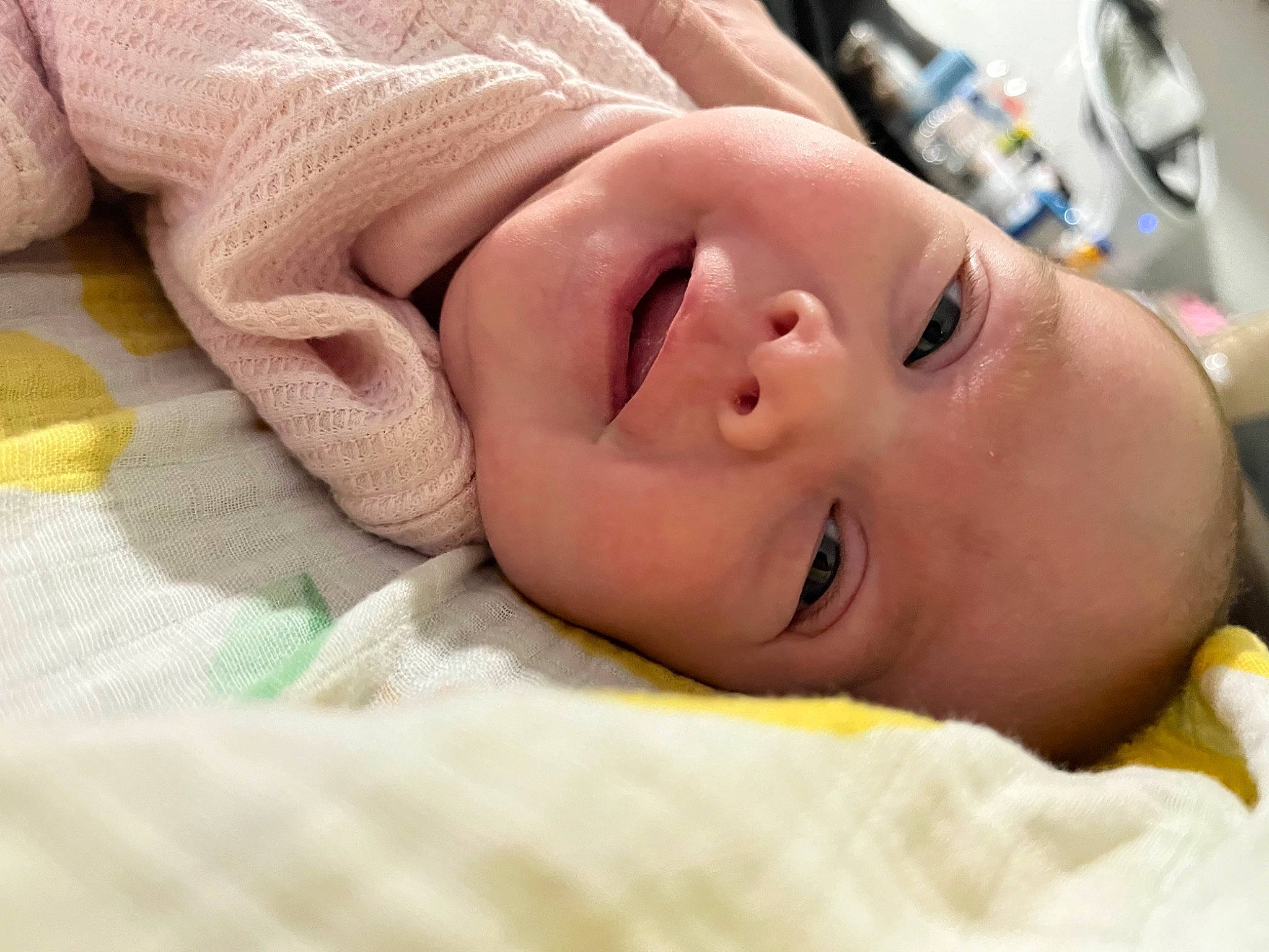 Brielle joined the competition — help win amazing prizes! baby, baby_toddler_clothing, bedtime, cheek, child, chin, comfort, eyebrow, eyelash, iris, linens, nap, nose, person, room, skin, sleep, toddler