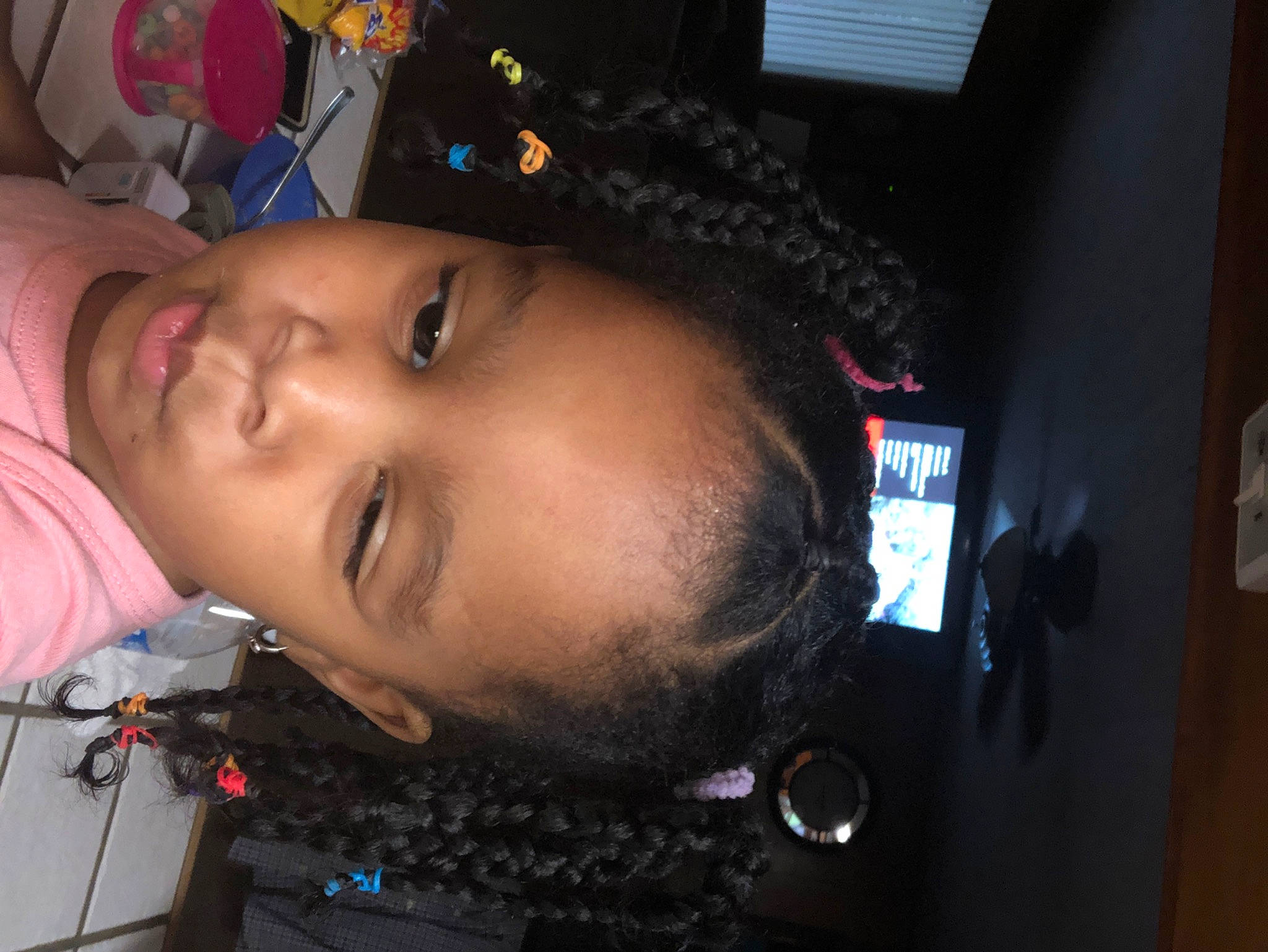 Naila Butler is registered to the contest to win money with this photo: black_hair, cheek, child, cool, ear, face, forehead, hair, head, lip, mouth, neck, nose, person, toddler