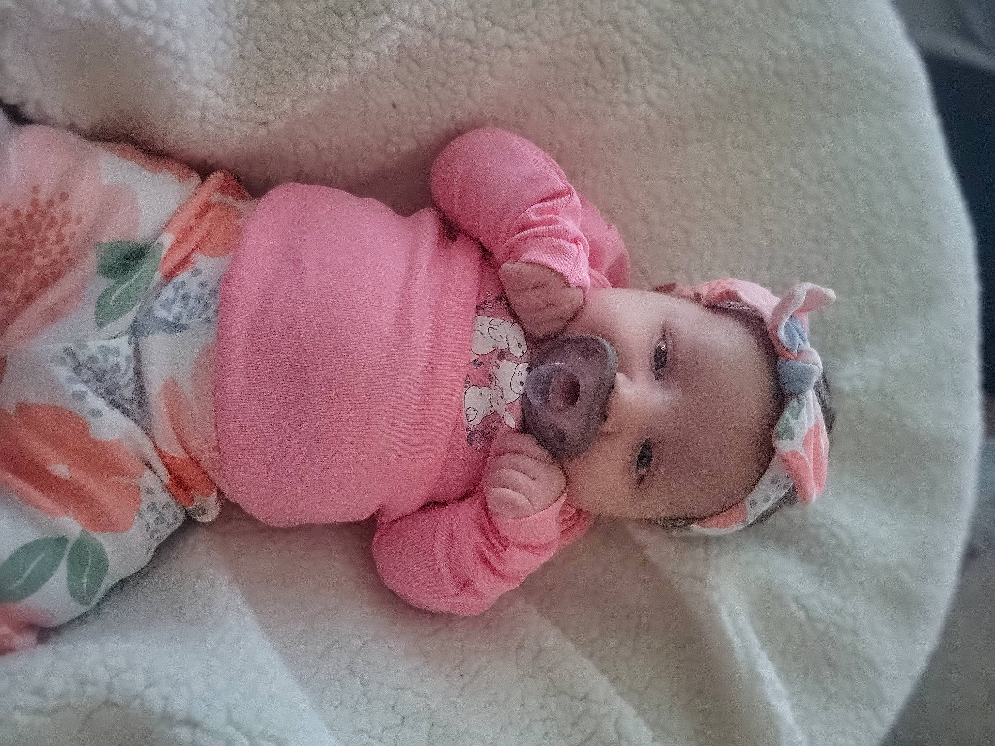Larissa joined the competition — help win amazing prizes! arm, baby, baby_toddler_clothing, cheek, chin, comfort, doll, ear, eyelash, finger, head, headgear, human_body, lip, mammal, nose, person, pink, product, skin
