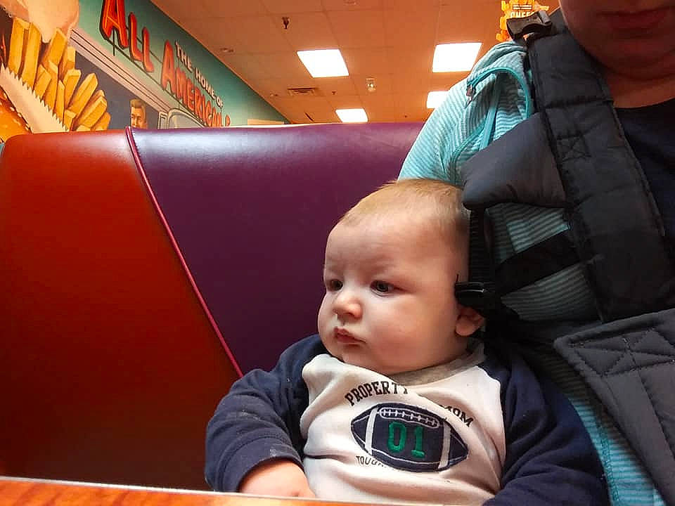 Tyler joined the competition — help win amazing prizes! baby, child, ear, eye, head, person, sitting, toddler, vacation