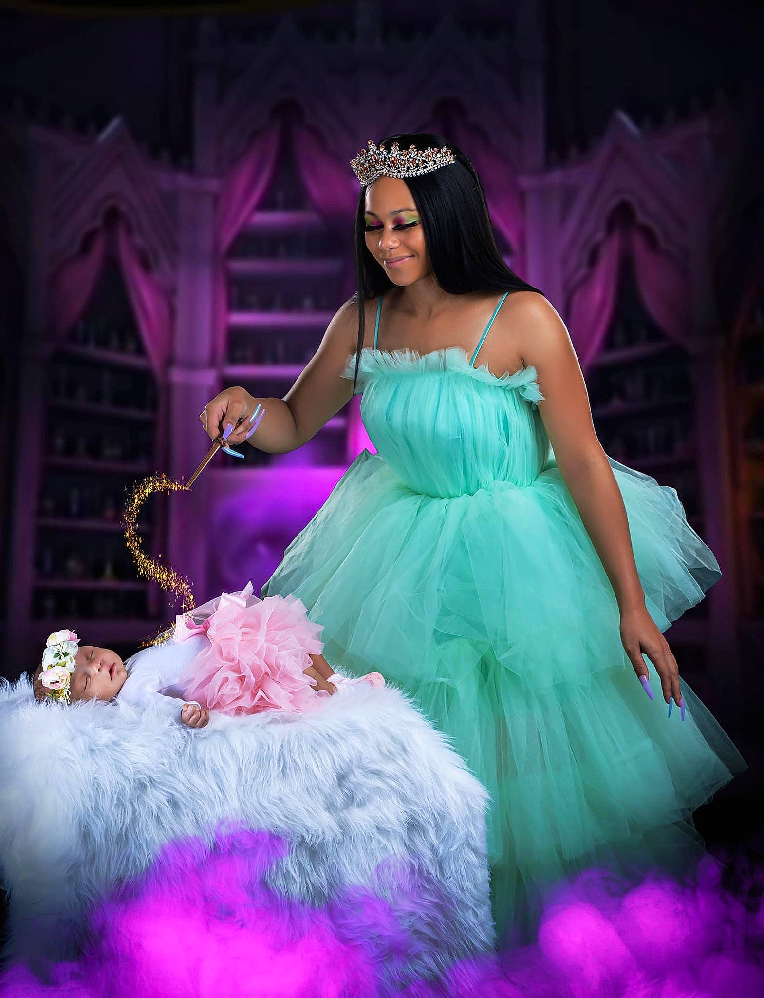 Kahlani joined the competition — help win amazing prizes! bridal_clothing, bridal_party_dress, bride, dress, embellishment, entertainment, fashion_design, flash_photography, formal_wear, gown, happy, haute_couture, headpiece, headwear, joy, magenta, mythical_creature, performing_arts, person, pink