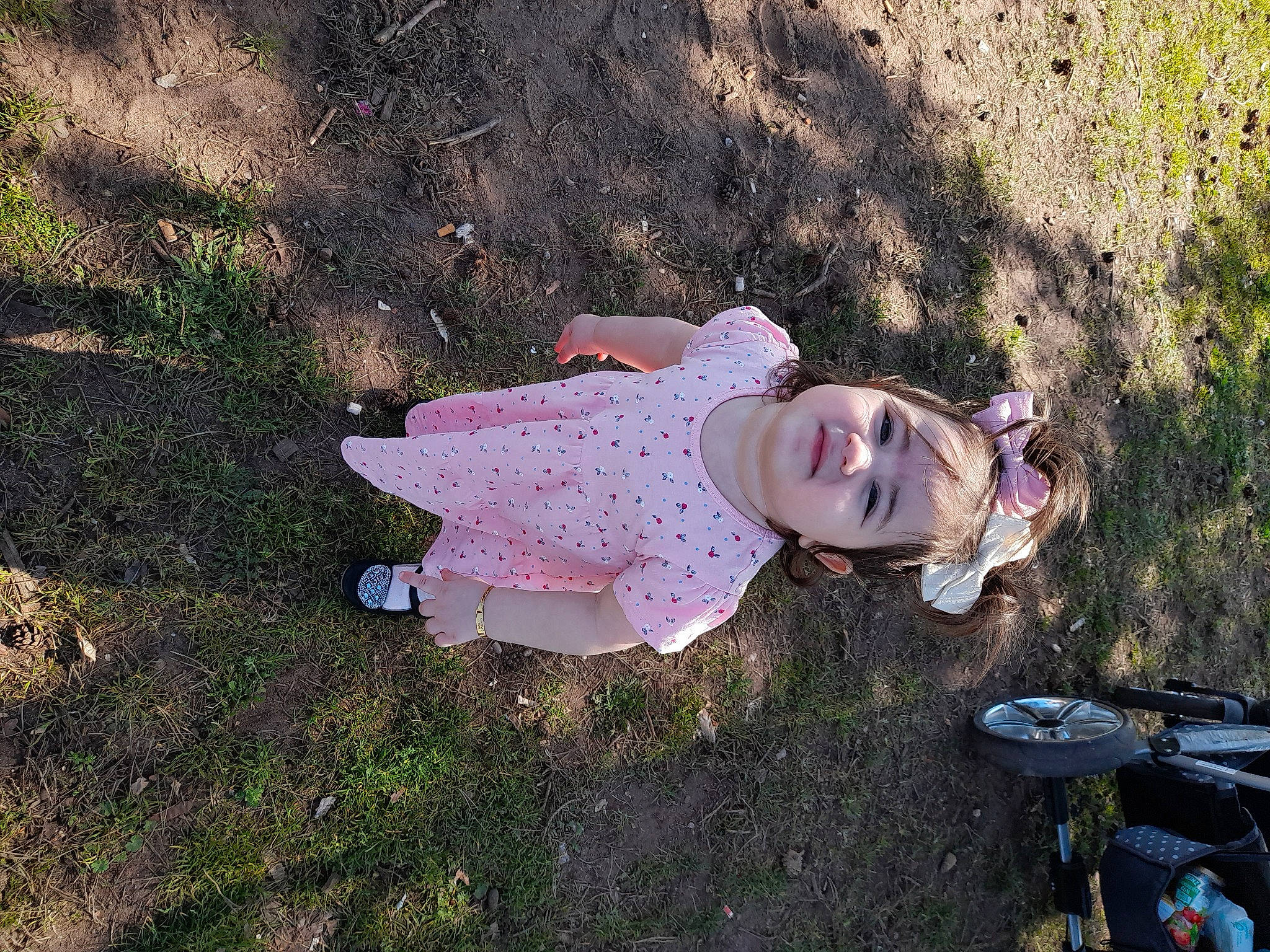 Aïcha participe au concours pour gagner de l'argent avec cette photo : baby, baby_toddler_clothing, child, fun, grass, grassland, happy, hat, landscape, leisure, luggage_and_bags, people_in_nature, person, plant, recreation, soil, toddler