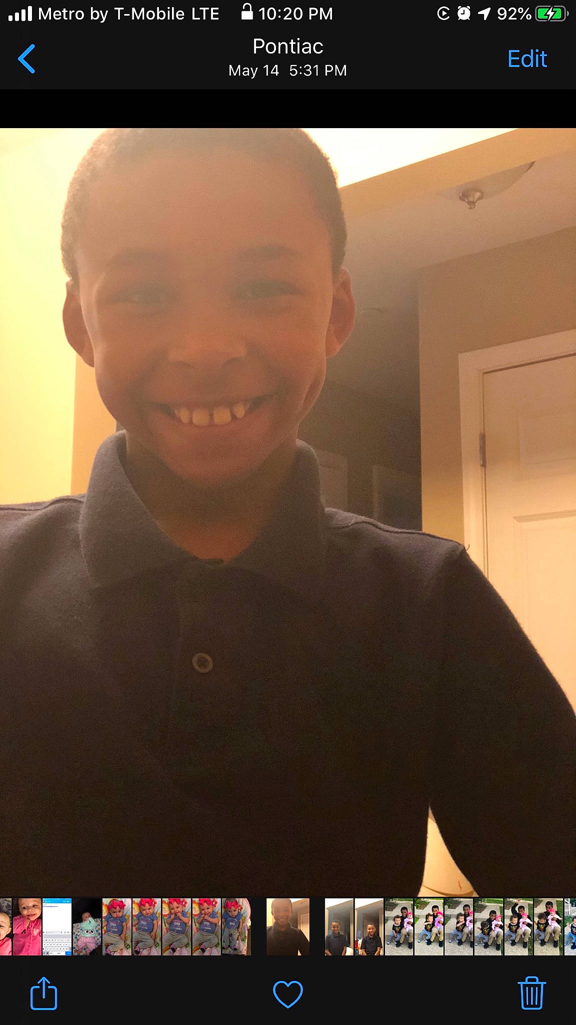 Deandre joined the competition — help win amazing prizes! beard, chin, cloud, face, facial_expression, facial_hair, forehead, hair, hairstyle, head, headwear, jaw, moustache, mouth, person, photography, selfie, sky, smile, t_shirt