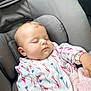 Ambre a rejoint le concours — aidez-le/la à gagner de superbes lots ! baby, sleeping, car_seat, blanket, infant, child, cute, face, clothing, pattern, pink, blue, white, soft, peaceful, rest, knitted, cozy, portrait, young