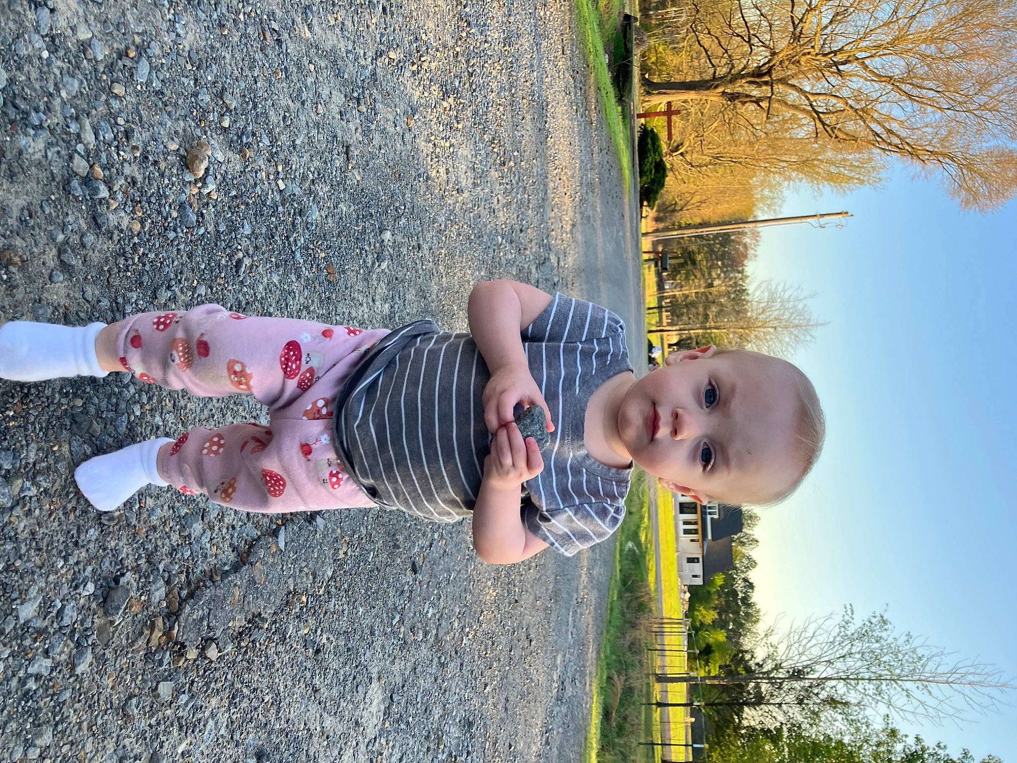 Alaia joined the competition — help win amazing prizes! asphalt, baby, baby_toddler_clothing, child, fun, grass, happy, human_leg, leaf, leisure, pattern, people_in_nature, person, plant, shadow, sky, smile, toddler, tree, twig