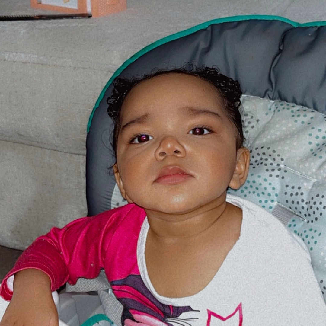 Seraphina joined the competition — help win amazing prizes! accessories, architecture, baby, bed, bedroom, clothing, couch, cushion, earring, face, furniture, head, homedecor, indoors, jewelry, person, photography, portrait, room, t_shirt