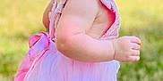 Brayleigh joined the competition — help win amazing prizes! toddler, child, pink_dress, pony_tail, grass, outdoor, cute, baby, portrait, curious, playful, summer, fun, young_child, skin, face, legs, nature, people, walking