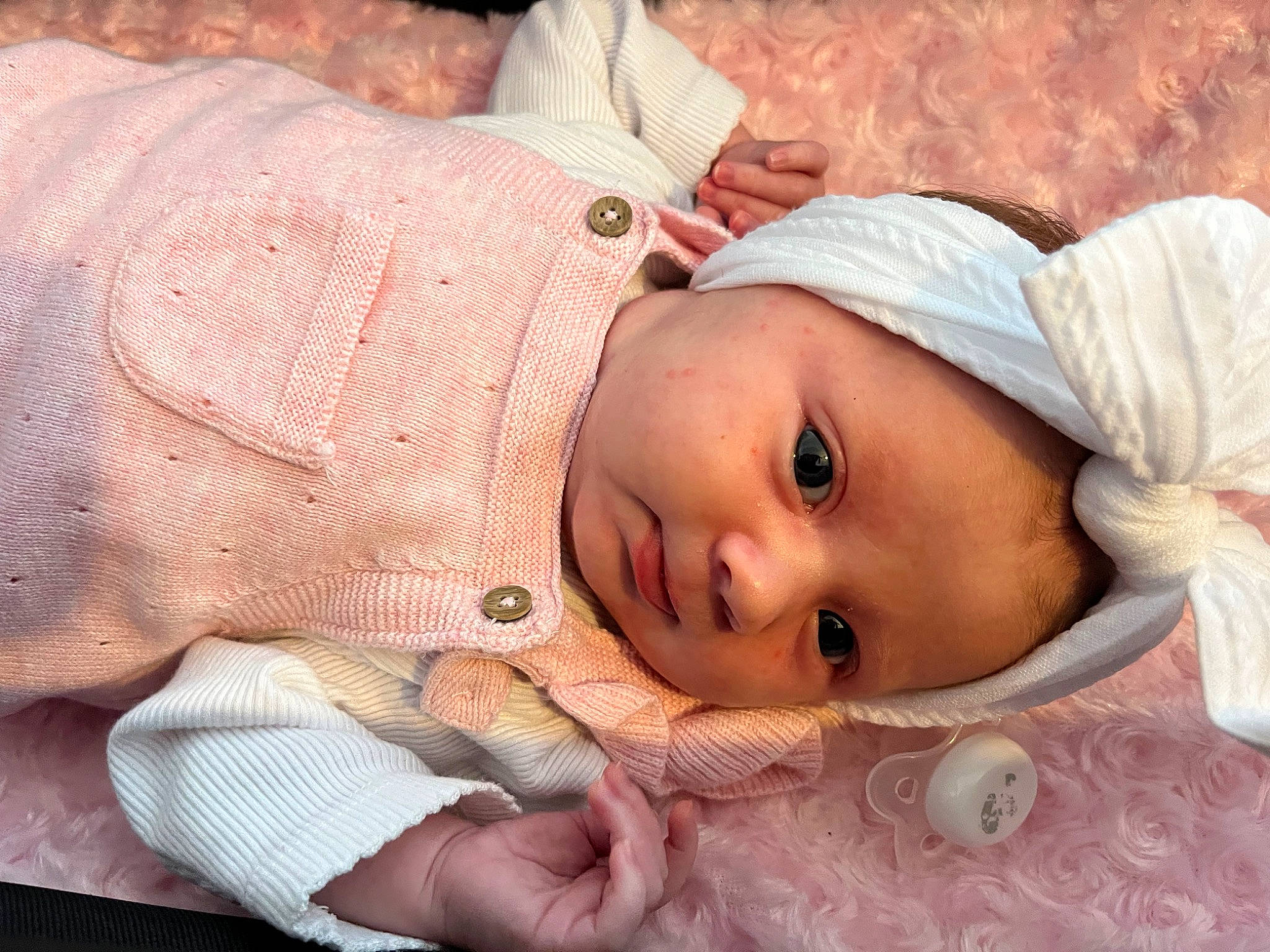 Marliya-rose joined the competition — help win amazing prizes! baby, baby_toddler_clothing, cheek, chin, comfort, eye, eyelash, face, head, headgear, human_body, iris, linens, lip, mouth, nose, person, pink, skin, sleeve