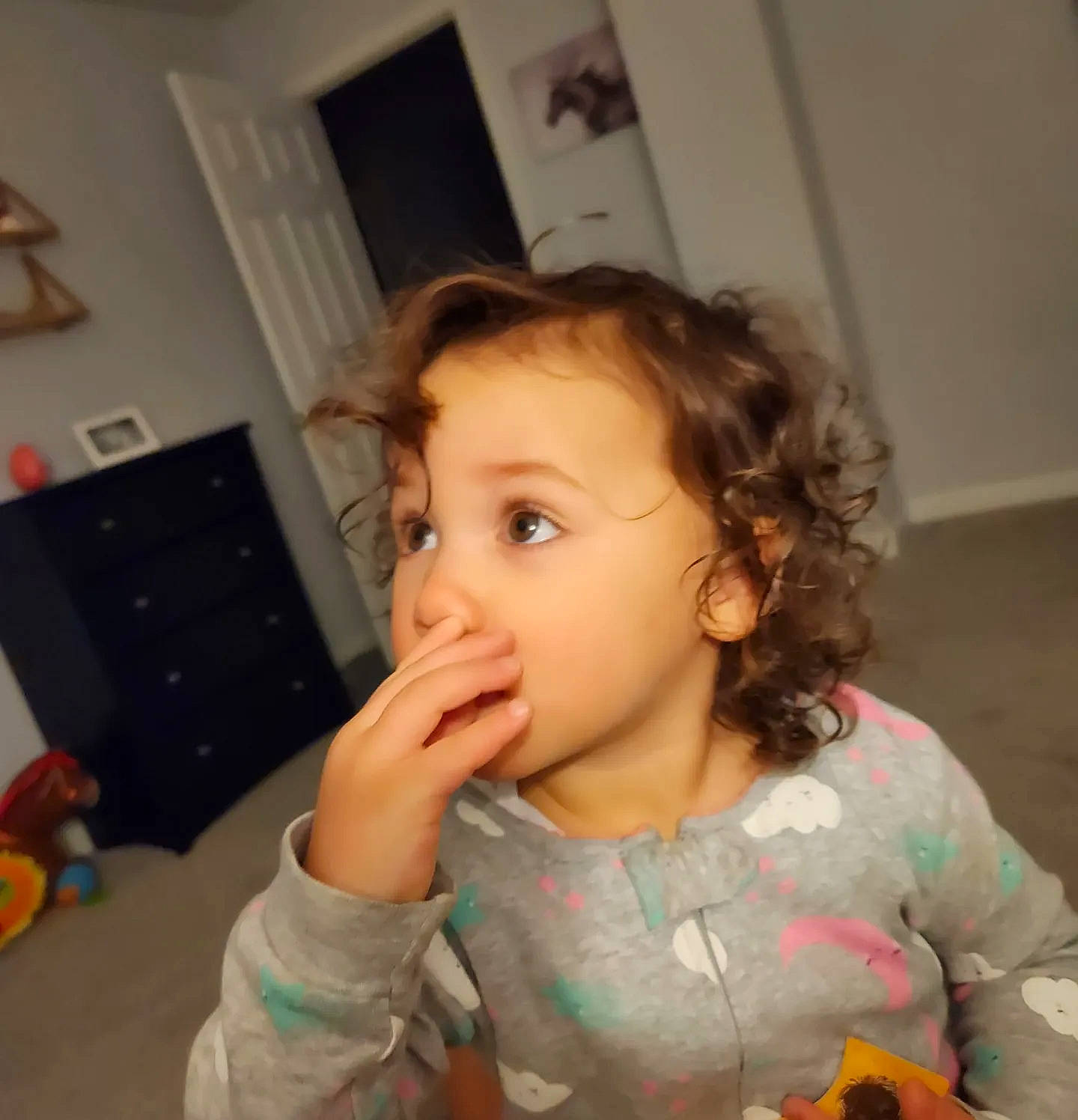 Sofia joined the competition — help win amazing prizes! baby_toddler_clothing, cheek, child, ear, eating, eyelash, finger, fun, gesture, hairstyle, happy, iris, lip, mouth, nose, person, play, skin, t_shirt, thumb