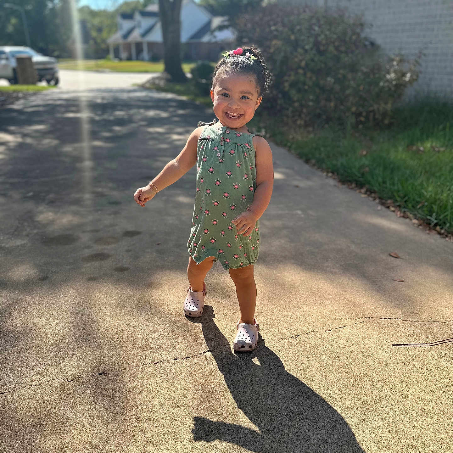 Amaya joined the competition — help win amazing prizes! child, city, clothing, dress, face, female, footwear, girl, grass, head, person, photography, plant, portrait, road, sandal, street, summer, urban, walking