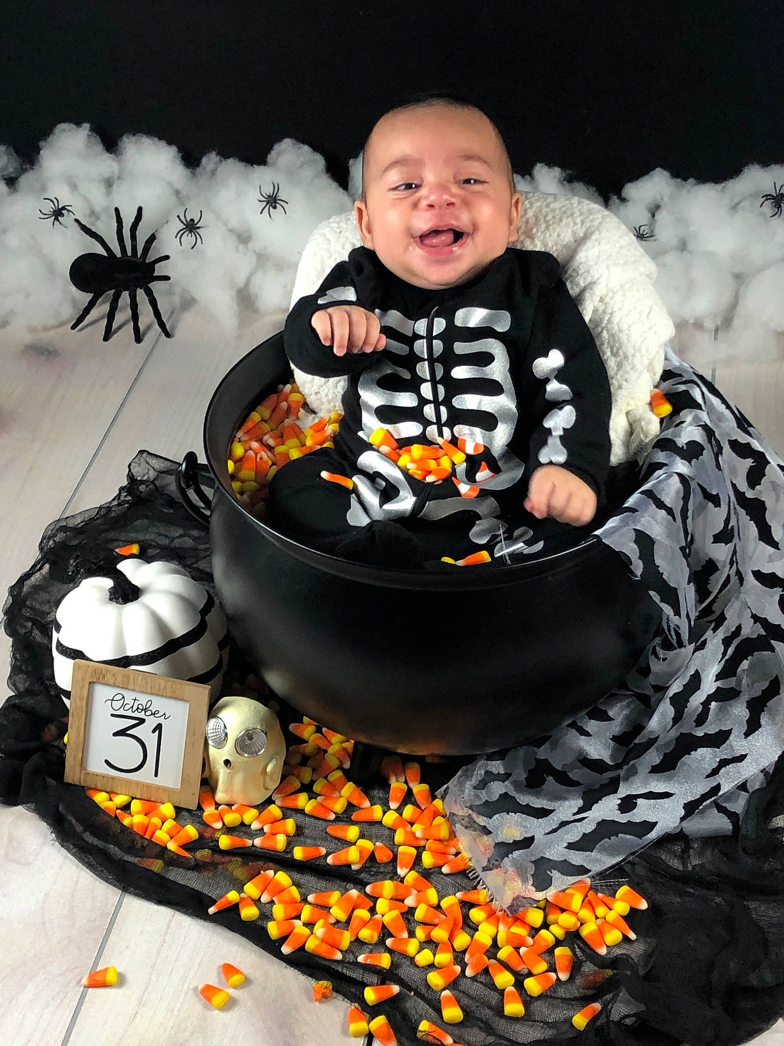 Aaron James joined the competition — help win amazing prizes! cake, child, person, toddler, trick_or_treat