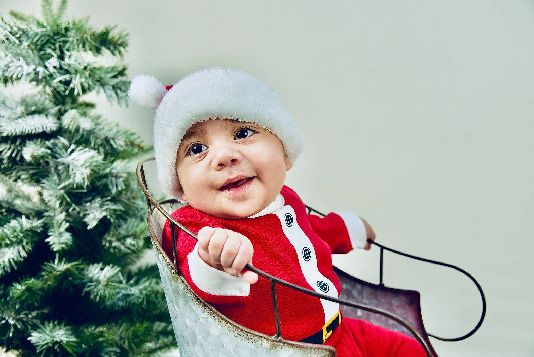 Aaron James joined the competition — help win amazing prizes! baby, child, christmas, christmas_eve, christmas_ornament, fictional_character, happy, holiday, person, santa_claus, smile, toddler, winter