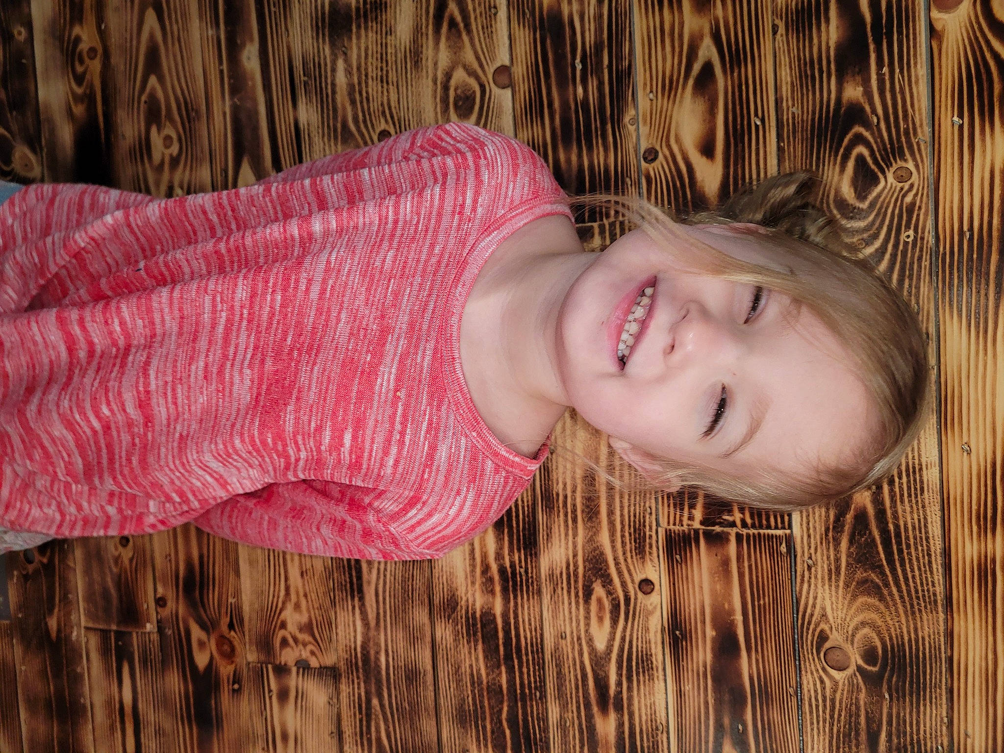 Maddilynn is registered to the contest to win money with this photo: chin, eye, eyebrow, facial_expression, flash_photography, grass, hair, happy, head, human_body, joy, lip, mouth, neck, nose, people_in_nature, person, pink, skin, smile