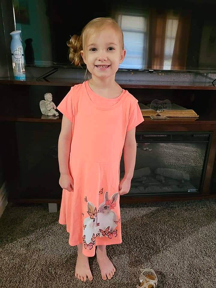 Maddilynn joined the competition — help win amazing prizes! baby_toddler_clothing, child, dress, event, eye, flooring, fun, hair, happy, head, human_body, joy, leg, person, shoulder, skin, sleeve, smile, standing, t_shirt