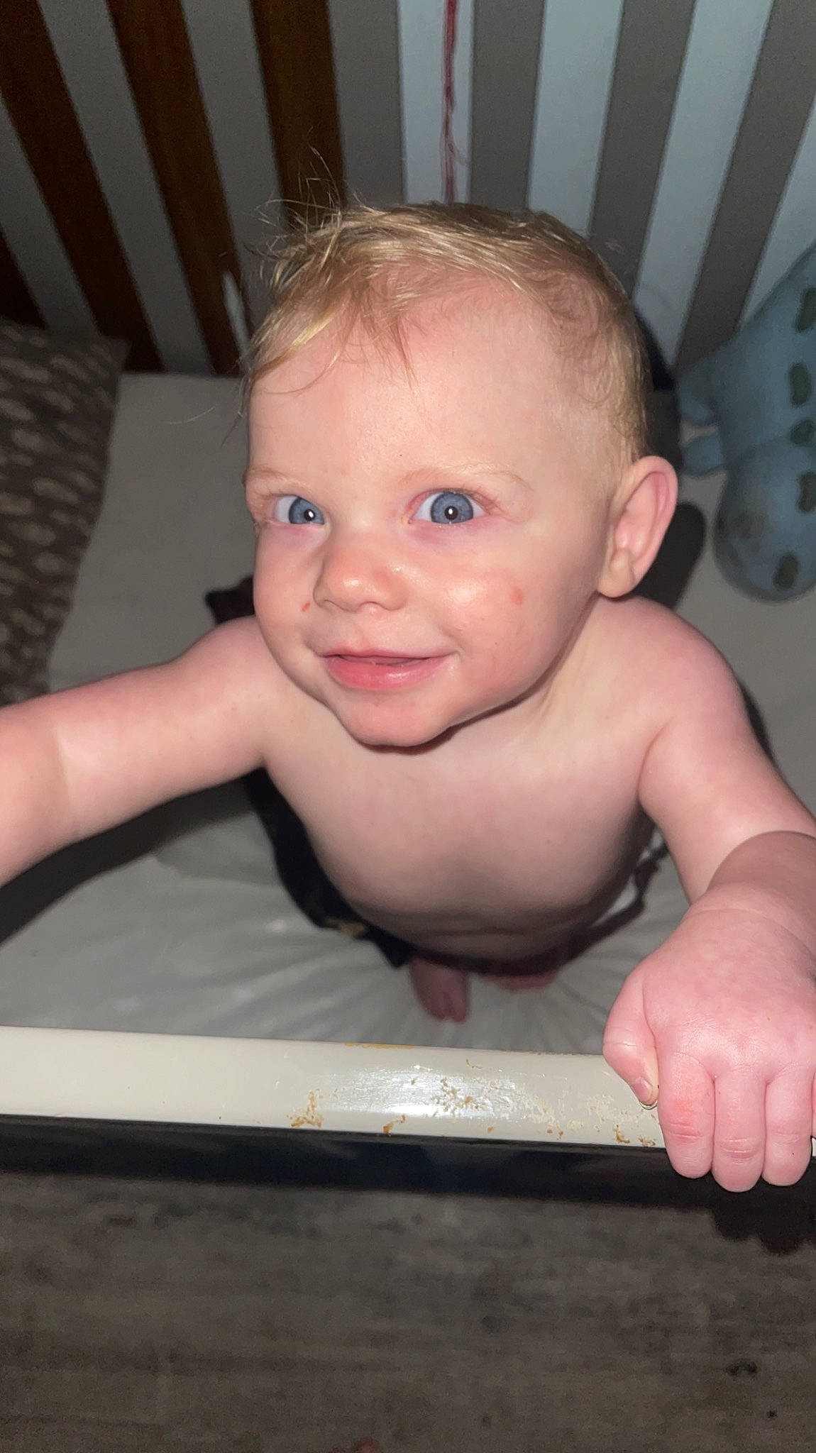 Kayson is registered to the contest to win money with this photo: baby, cheek, chest, chin, eyebrow, eyelash, face, finger, flash_photography, floor, flooring, forehead, head, iris, joy, lip, mouth, nose, person, skin