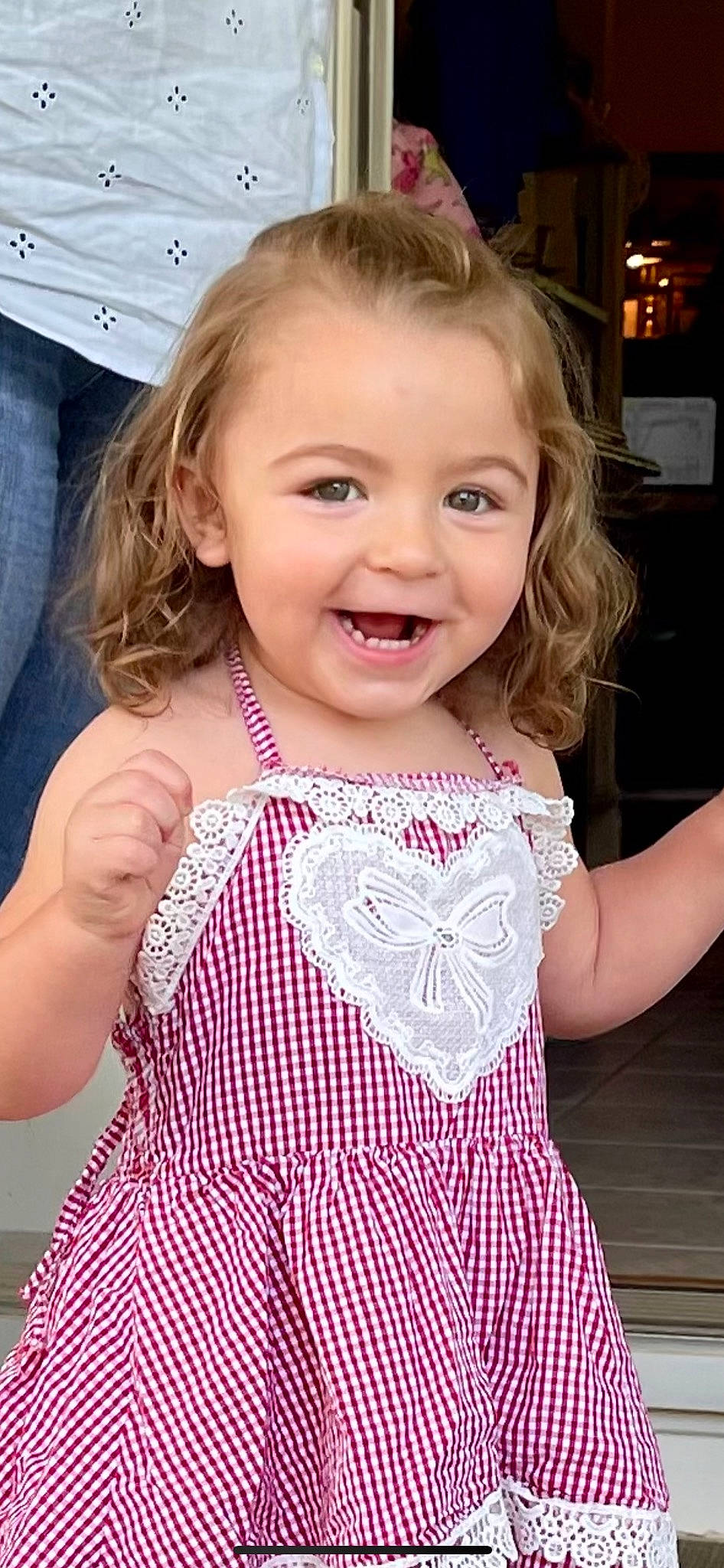 Freyja joined the competition — help win amazing prizes! arm, baby_toddler_clothing, cheek, dress, eyelash, face, facial_expression, gesture, hair, hairstyle, head, joint, joy, lip, neck, organ, person, pink, shoulder, skin