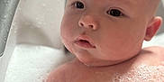 Bear joined the competition — help win amazing prizes! baby, bath, bubbles, foam, bathtub, child, skin, water, head, face, cute, infant, toddler, wet, relaxation, bubble_bath, portrait, young_child, indoor, skin_texture