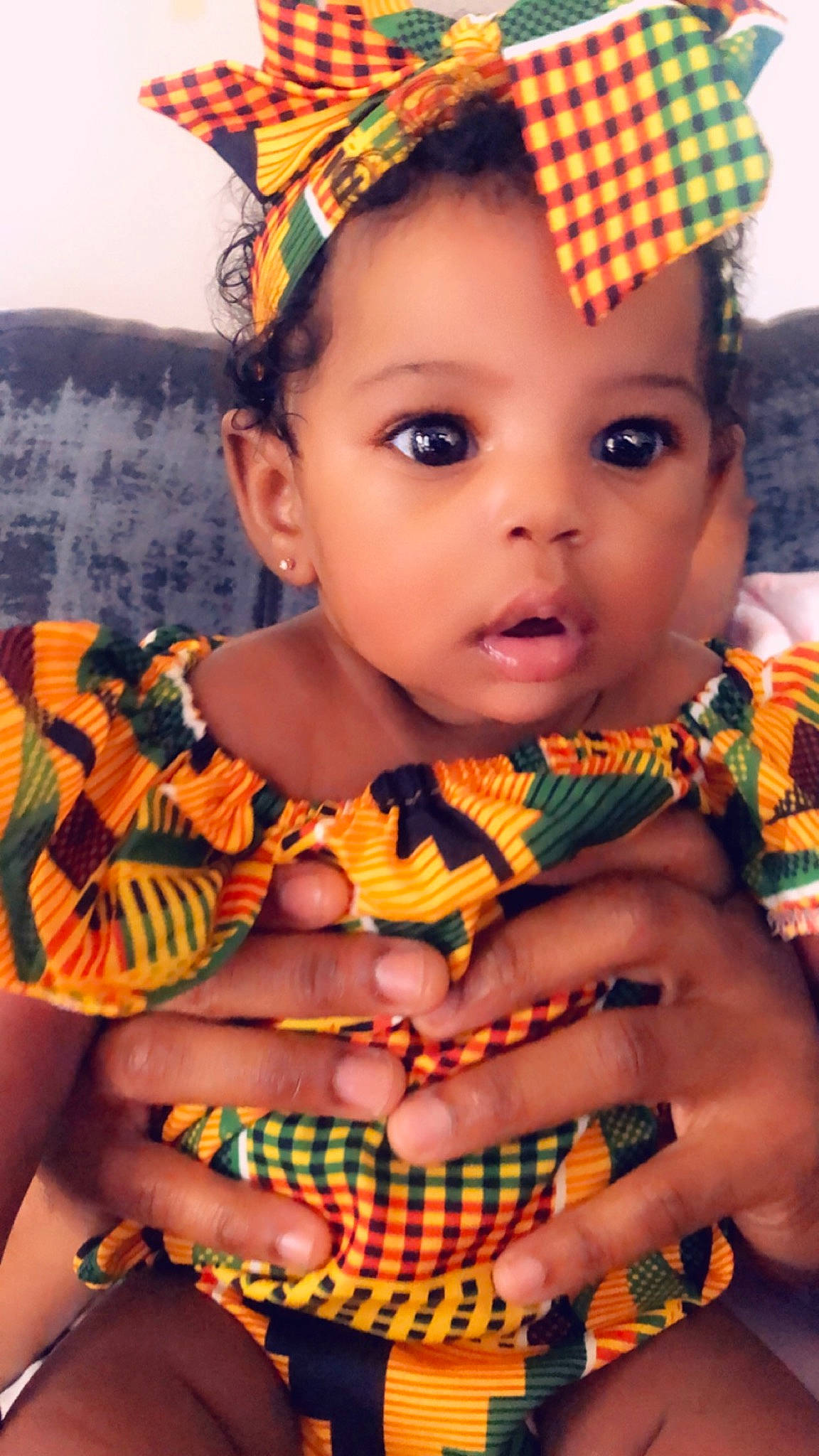 Joycelyn joined the competition — help win amazing prizes! adaptation, cheek, child, child_model, eyelash, hair_accessory, happy, headgear, lip, nose, orange, person, smile, toddler