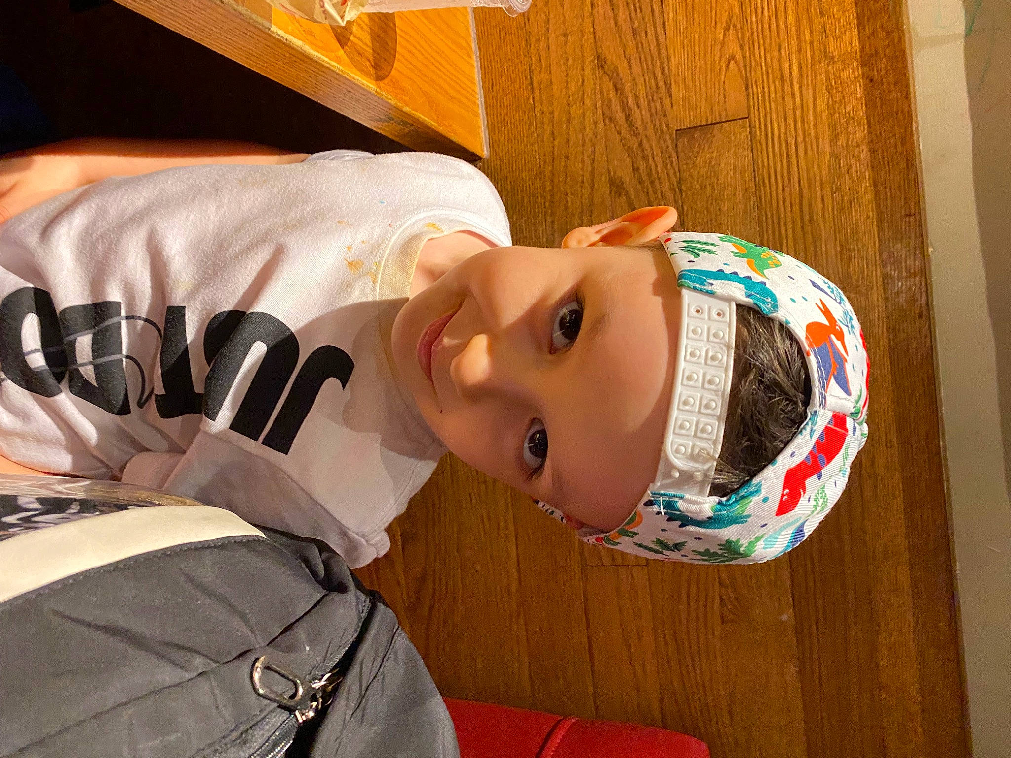 Alyx is registered to the contest to win money with this photo: bag, bangs, child, costume, doll, eyelash, eyewear, fashion_accessory, fun, headgear, headwear, joy, luggage_and_bags, pattern, person, personal_protective_equipment, sleeve, toy, wood