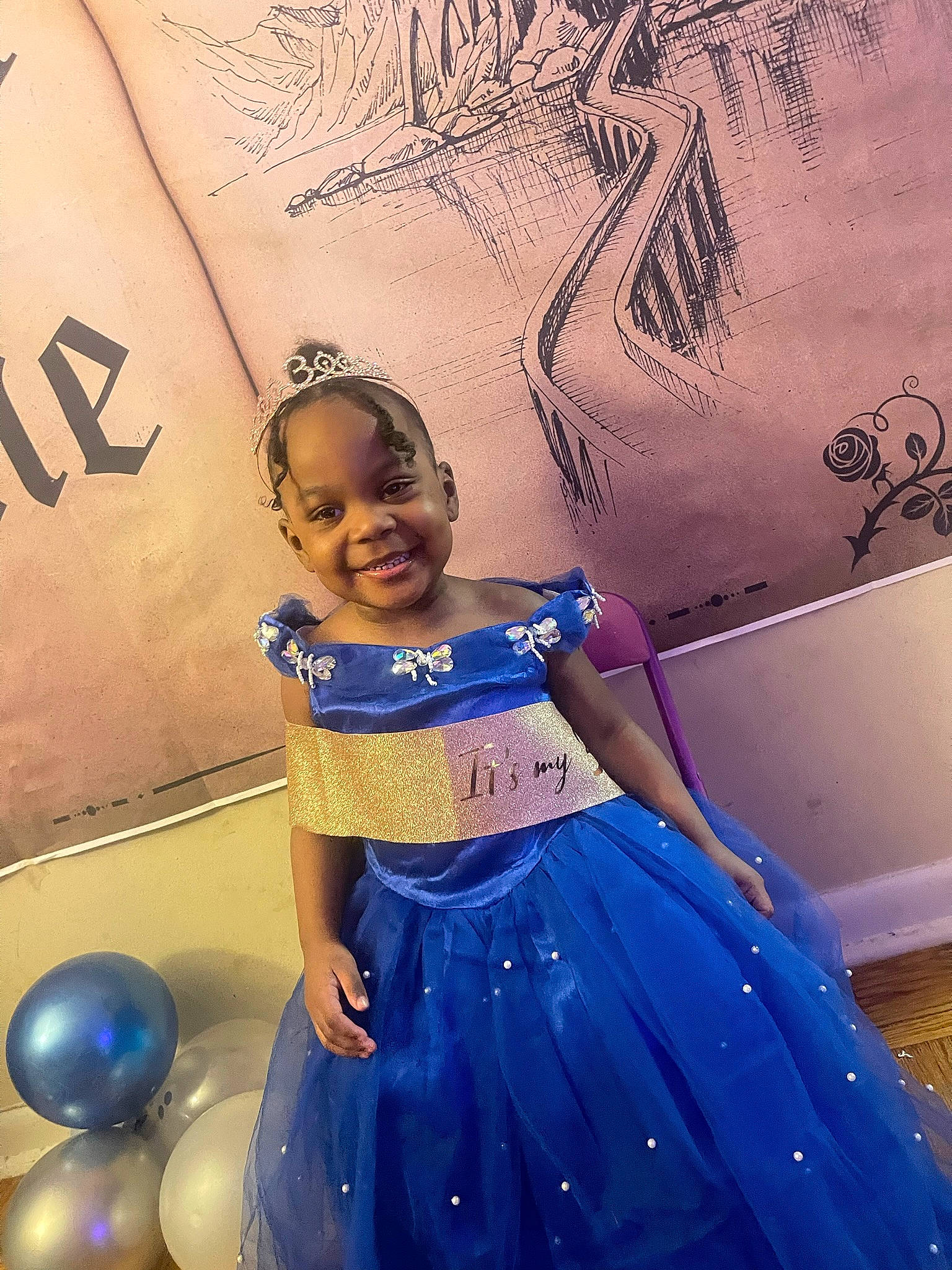 Galeah joined the competition — help win amazing prizes! balloon, child, dress, electric_blue, entertainment, event, fashion_design, fun, happy, joy, leisure, magenta, pattern, performing_arts, person, pink, room, smile, toddler, tradition