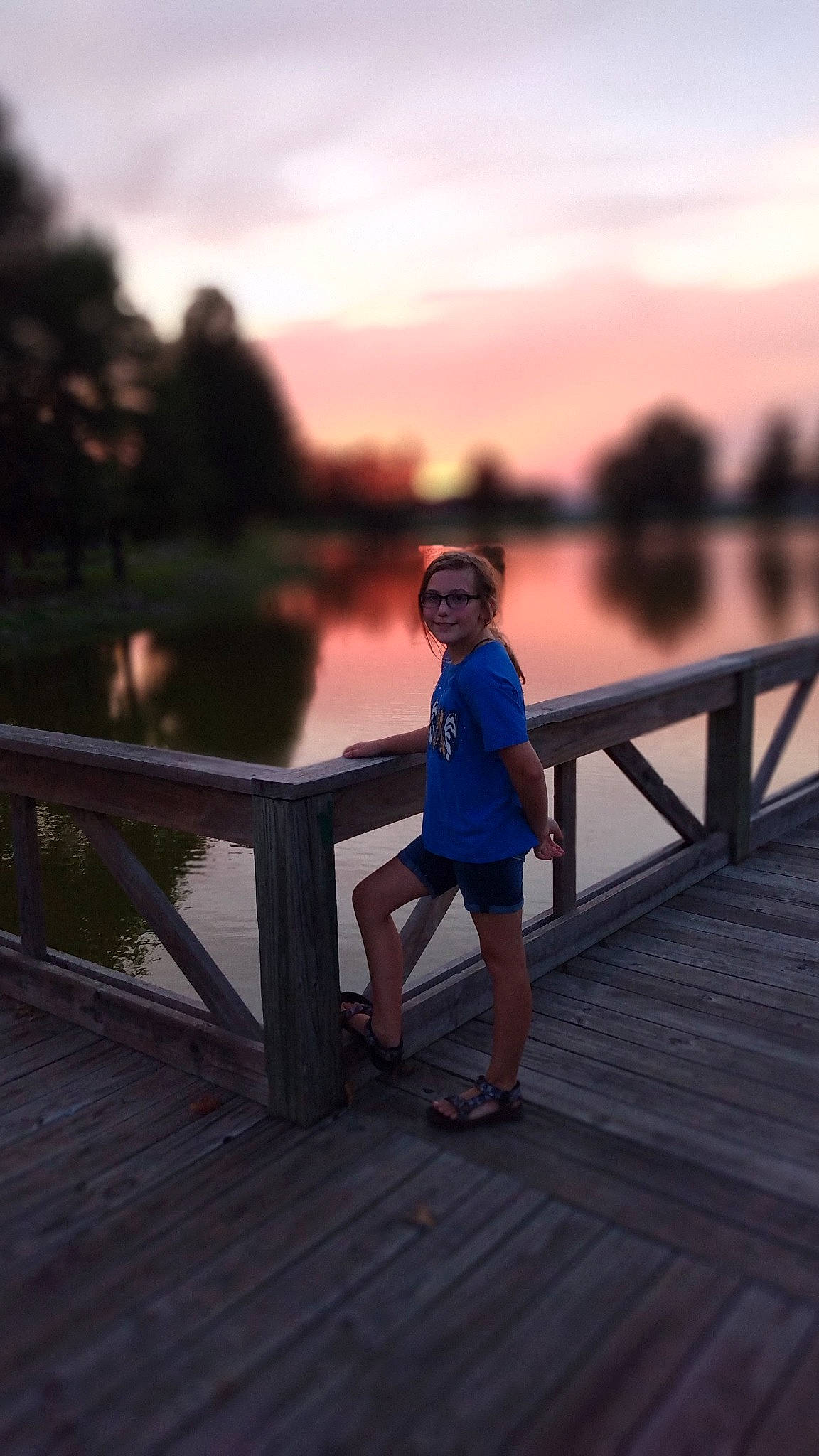 Katelyn joined the competition — help win amazing prizes! afterglow, cloud, dusk, fence, flash_photography, fun, happy, horizon, joy, lake, leisure, morning, people_in_nature, person, sky, standing, sunlight, sunrise, sunset, travel