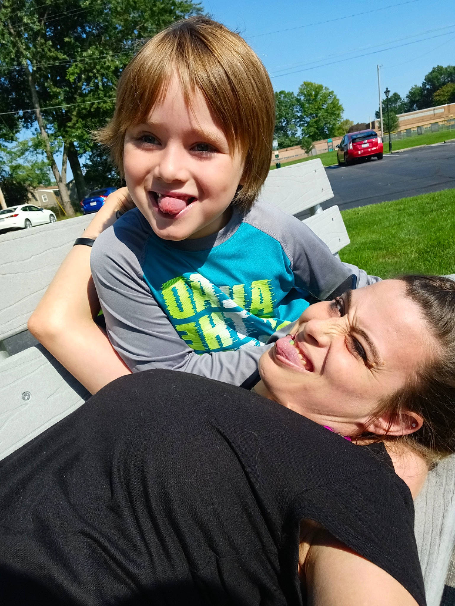 Nathaniel joined the competition — help win amazing prizes! cool, event, facial_expression, fun, gesture, grass, hair, happy, interaction, joy, leisure, mammal, muscle, person, plant, recreation, sky, smile, summer, t_shirt