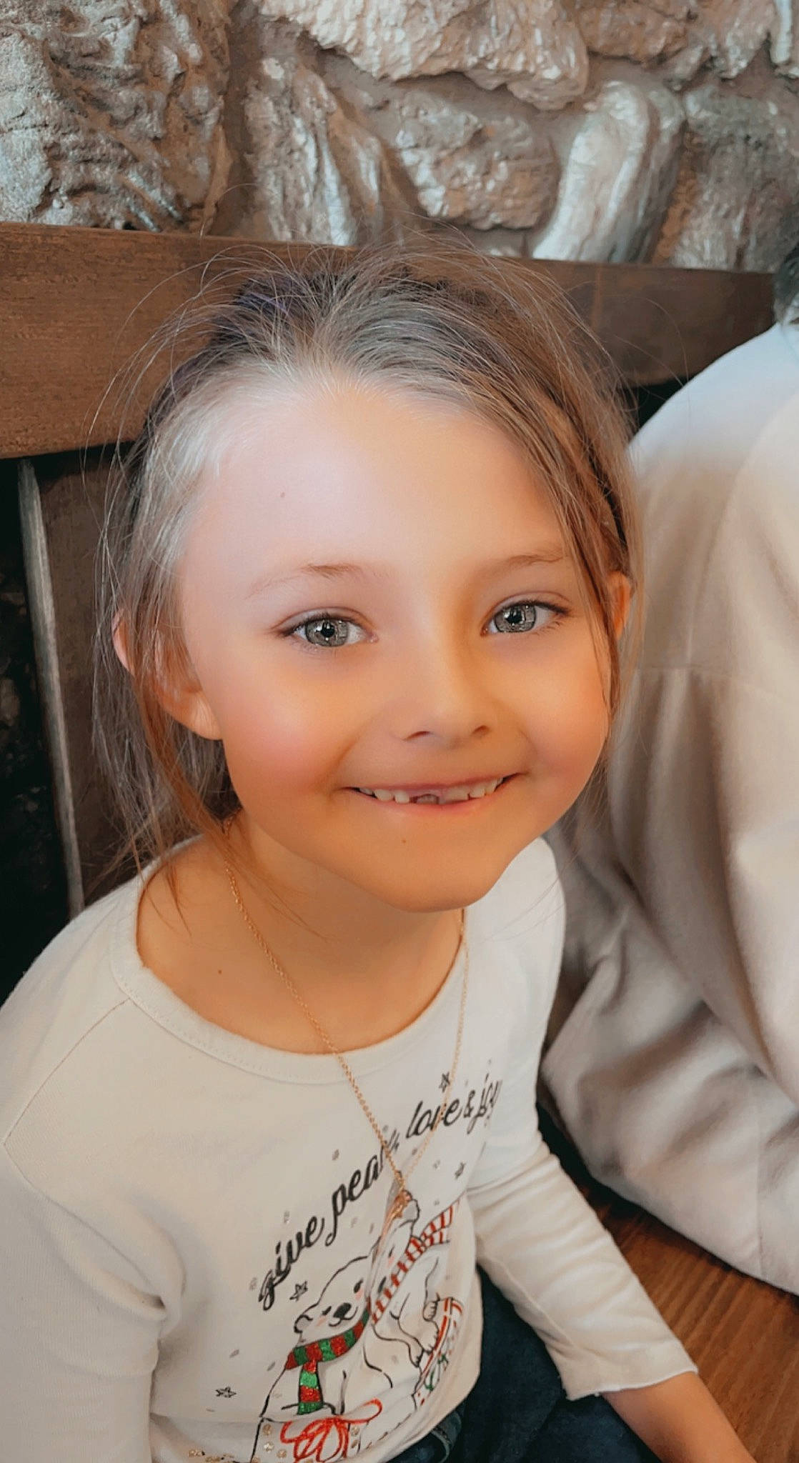 Maci is registered to the contest to win money with this photo: black_hair, blond, cheek, child, cool, eyebrow, eyelash, flash_photography, forehead, fun, happy, iris, jaw, joy, lip, long_hair, mouth, nose, person, skin