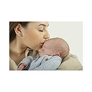 Albie joined the competition — help win amazing prizes! woman, baby, newborn, kiss, affection, love, sleeping, closeup, portrait, skin, clothing, sweater, head, earrings, face, mother, child, tenderness, warmth, neutral_background