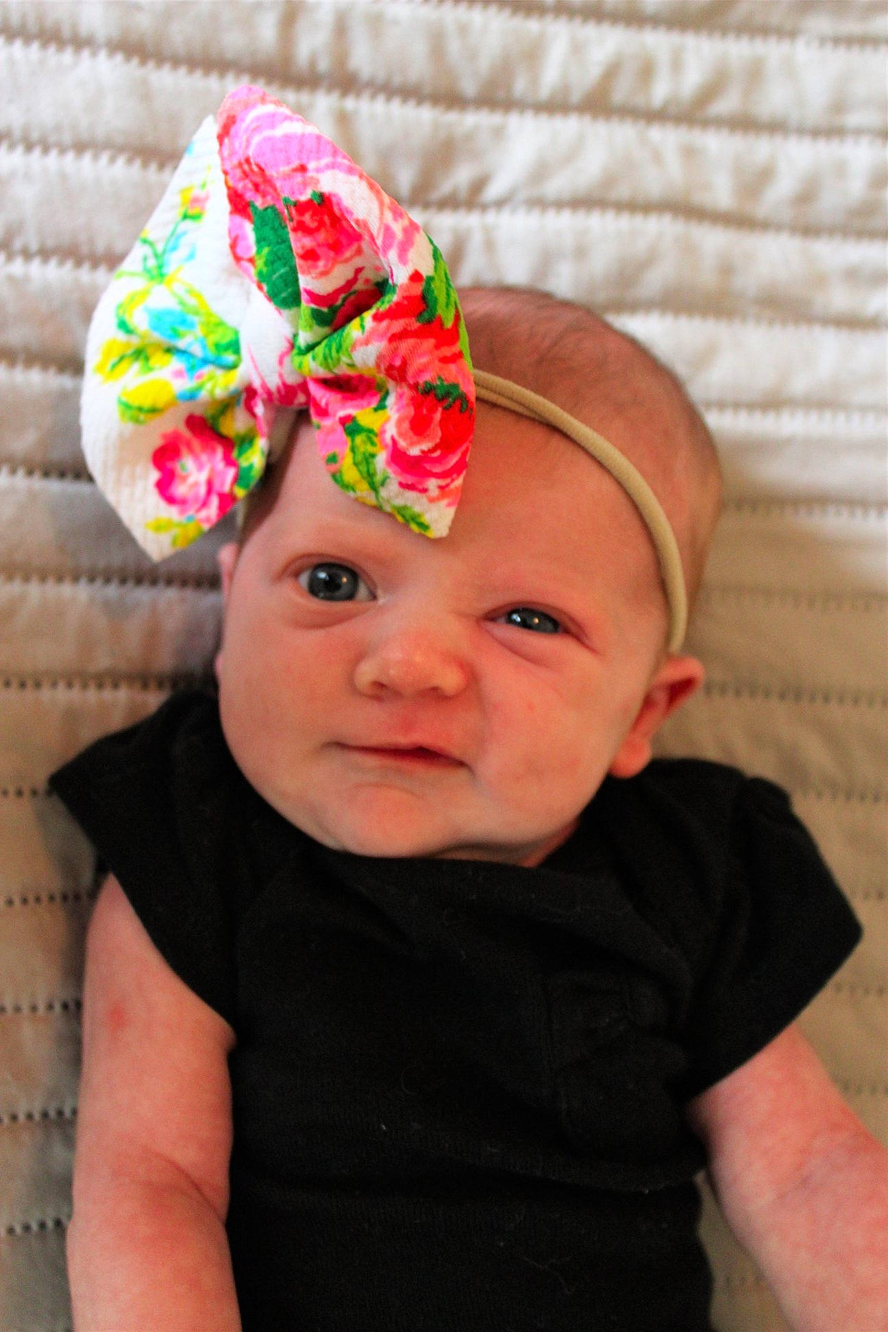 Teigan joined the competition — help win amazing prizes! baby, baby_toddler_clothing, bonnet, cap, child, clothing, costume_accessory, fashion_accessory, hair_accessory, hat, headgear, headwear, person, pink, plant, toddler