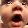 Elijah joined the competition — help win amazing prizes! baby, face, close_up, mouth_open, eyes, skin, expression, infant, child, portrait, curious, surprised, human, cute, cheeks, nose, young, emotion, head, person