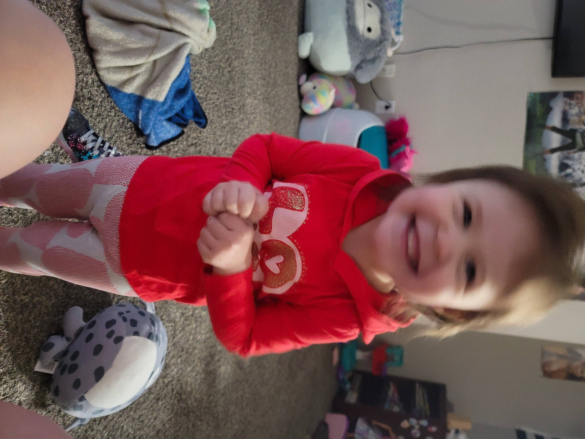 Kingsley joined the competition — help win amazing prizes! carmine, child, event, finger, foot, fun, gesture, happy, human_leg, joy, nail, pattern, person, picture_frame, play, room, smile, thigh, thumb, toddler