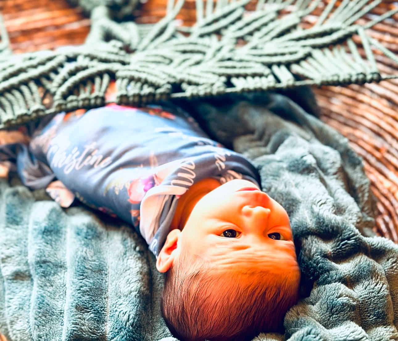 Maddie joined the competition — help win amazing prizes! baby, bedding, child, comfort, fur, grass, head, linens, mammal, orange, pattern, person, photograph, portrait_photography, sitting, skin, textile, toddler, vertebrate, white