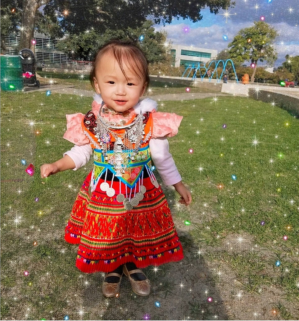 Lucy joined the competition — help win amazing prizes! child, dress, fun, grass, happy, leaf, person, plant, play, sky, smile, toddler, tree