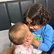 Jairon is registered to the contest to win money with this photo: affection, baby, bed, child, clothing, cuddle, cute, family, hair, hand, happy, head, indoor, love, person, portrait, sibling, skin, smile, toddler