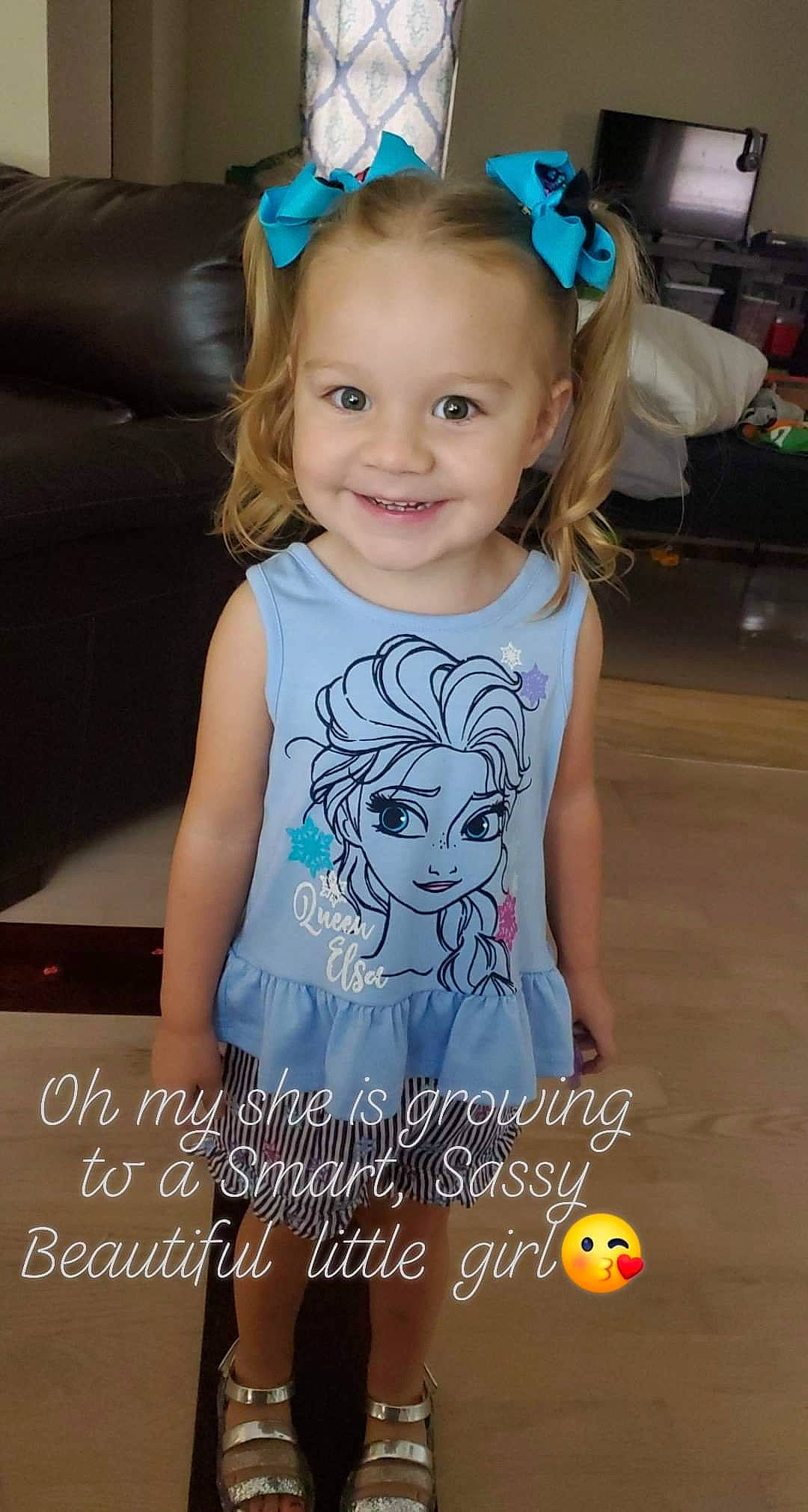 Nevaeh is registered to the contest to win money with this photo: baby_toddler_clothing, child, child_model, clothing, costume, dress, hair_accessory, head, headband, joy, person, sleeve, smile, t_shirt, toddler