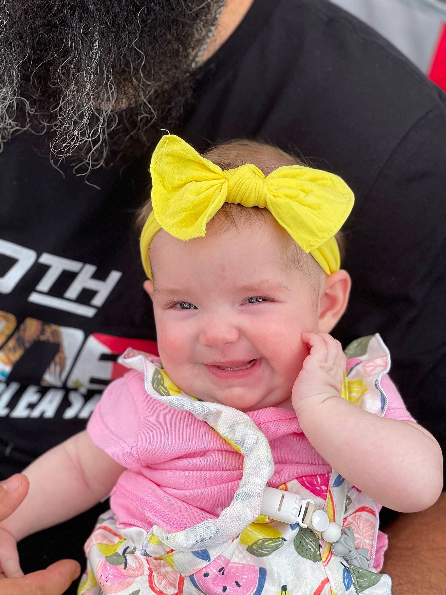 Scottlyn is registered to the contest to win money with this photo: baby, baby_products, baby_toddler_clothing, cap, cheek, child, costume_hat, eyewear, fashion_accessory, fun, happy, hat, iris, joy, magenta, person, pink, skin, smile, sunglasses