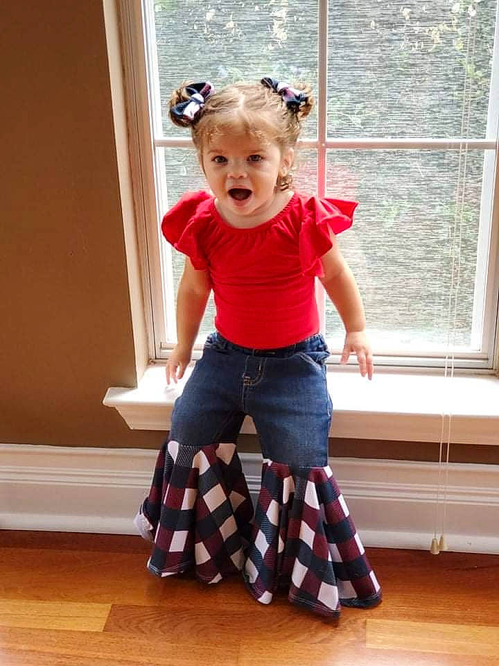 Nova joined the competition — help win amazing prizes! baby_toddler_clothing, barefoot, floor, flooring, hair, happy, hardwood, knee, leg, person, plaid, shoulder, sleeve, sunglasses, t_shirt, tartan, toddler, trunk, waist, window