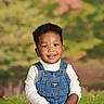 Icelee joined the competition — help win amazing prizes! baby, child, curly_hair, cute, denim_overall, face, fashion, greenery, happy, innocence, kid, outdoor_background, people, portrait, sitting, smile, studio_photo, toddler, white_turtleneck, young_child