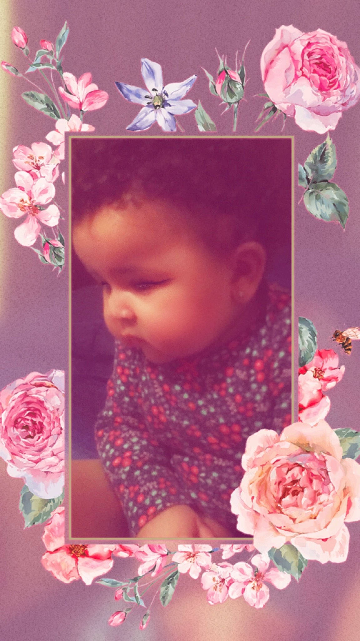 Starlynn is registered to the contest to win money with this photo: baby, cheek, child, flower, garden_roses, person, petal, photography, pink, plant, rose, rose_family, toddler