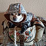 Woya joined the competition — help win amazing prizes! animal, bag, beige, closeup, clothing, cute, dog, ears, embroidered, fabric, face, hood, indoor, looking, pet, portrait, rope, sitting, small_dog, texture