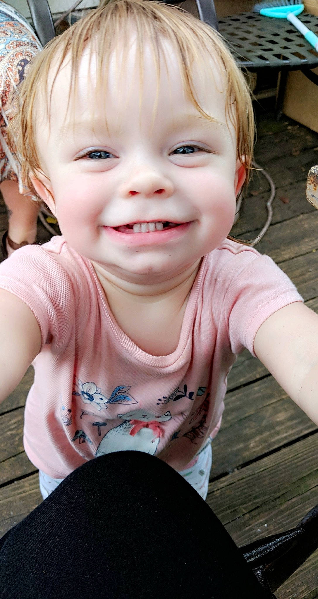 Maddilyn is registered to the contest to win money with this photo: baby, blond, cheek, child, child_model, chin, eye, face, facial_expression, happy, head, joy, laugh, lip, mouth, nose, person, portrait_photography, skin, smile