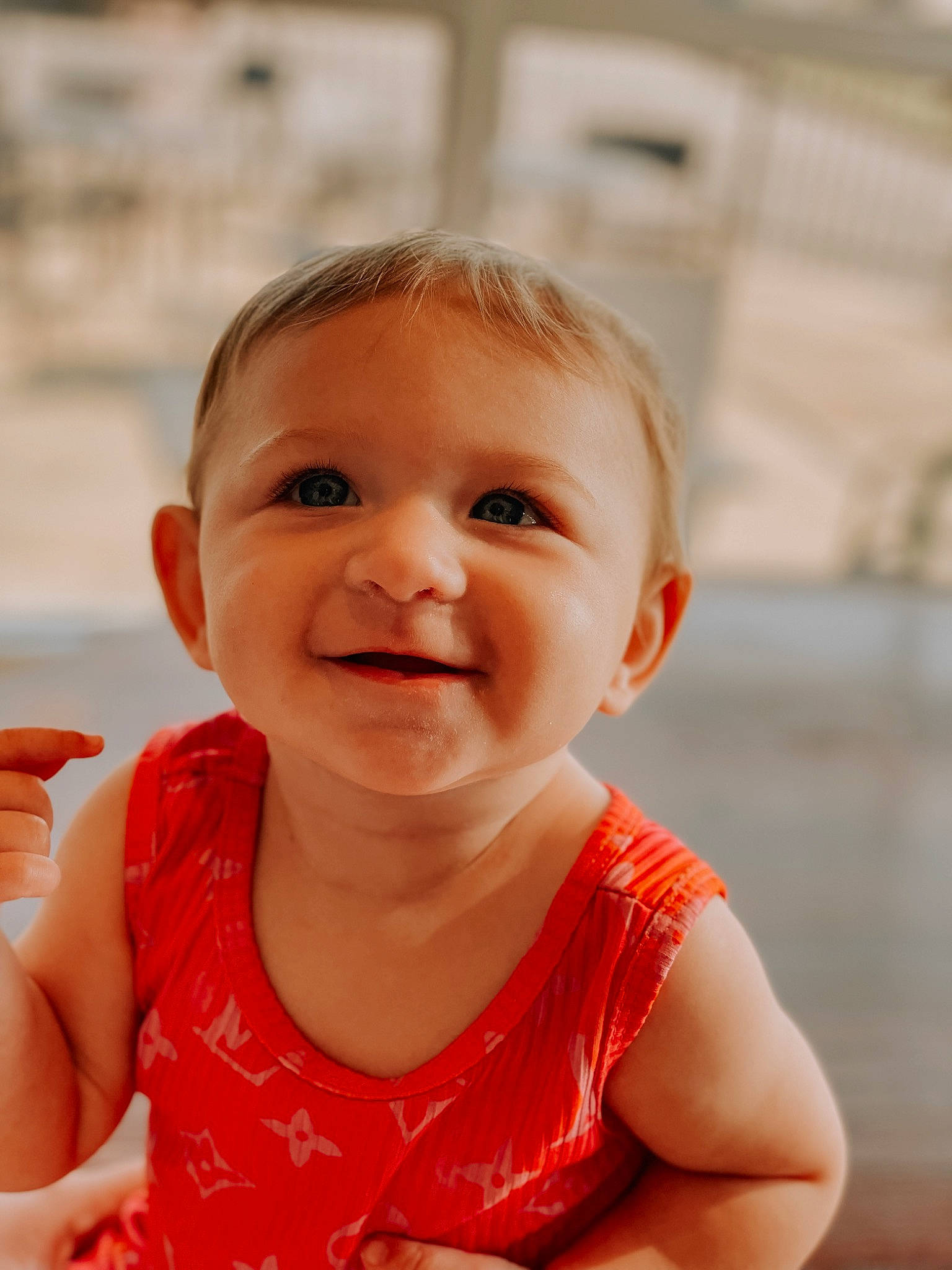 Lakelynn joined the competition — help win amazing prizes! baby, baby_toddler_clothing, cheek, child, chin, dress, face, facial_expression, fun, happy, head, human, iris, joy, lip, mouth, person, skin, sleeve, sleeveless_shirt