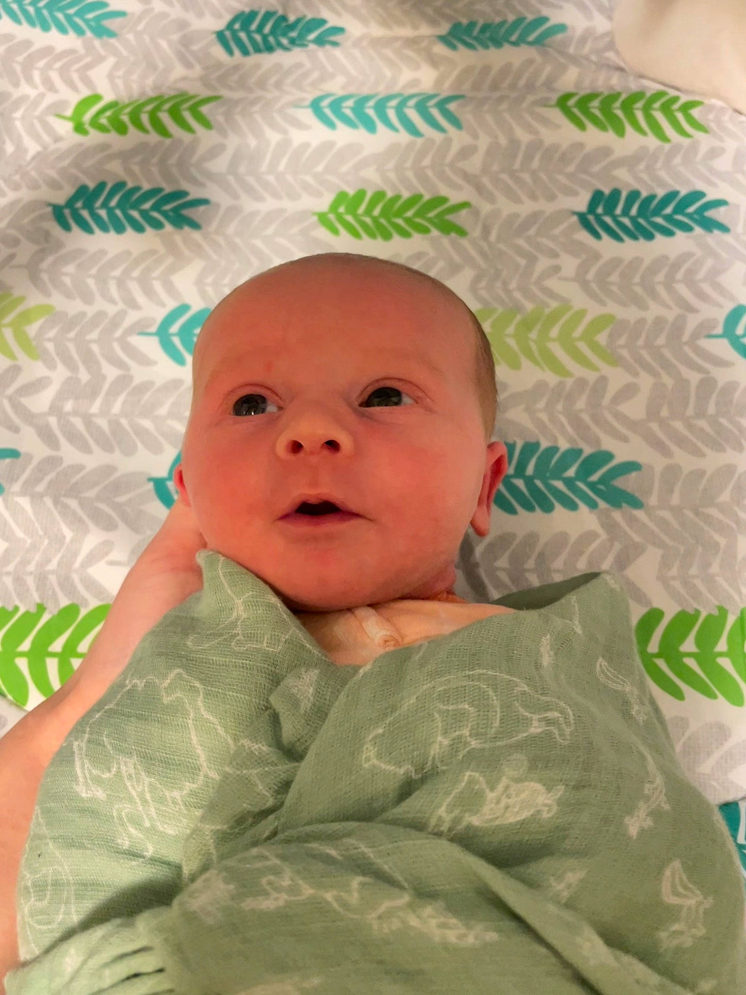 Austyn joined the competition — help win amazing prizes! baby, baby_products, baby_safety, baby_toddler_clothing, bed, bedding, cheek, child, chin, comfort, eyebrow, happy, linens, nose, pattern, person, room, skin, smile, toddler