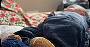 Lorenzo joined the competition — help win amazing prizes! baby, bed, bedroom, blanket, blue_plush, brown_plush, child, clothing, dark_clothing, face, floral_blanket, home, indoor, lying_down, plush_toy, portrait, relaxed, sleepy, stuffed_animal, toddler