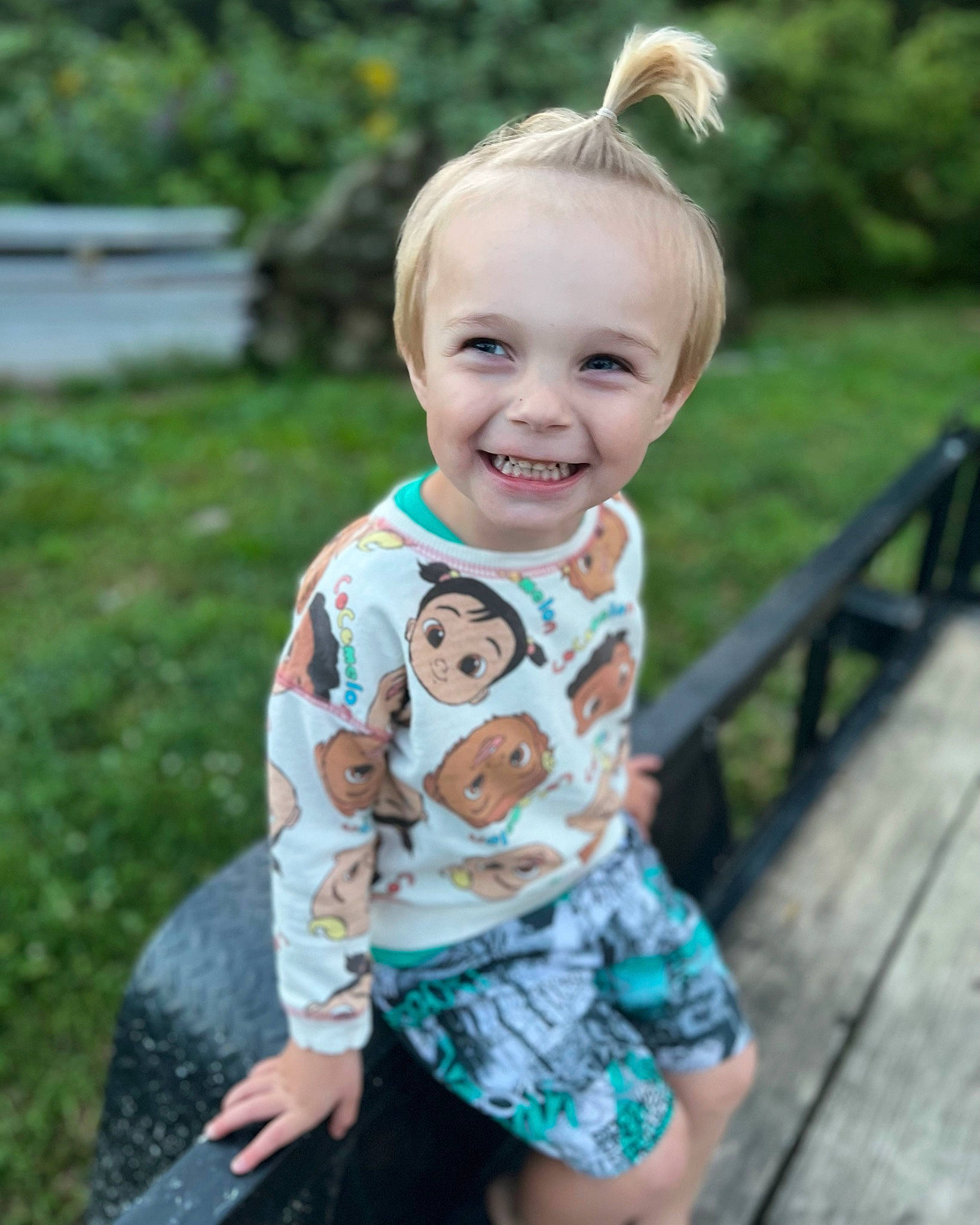 Kingsley is registered to the contest to win money with this photo: baby, baby_toddler_clothing, child, day_dress, dress, fun, grass, happy, iris, joy, leisure, pattern, person, plant, portrait_photography, sitting, skin, sleeve, smile, standing