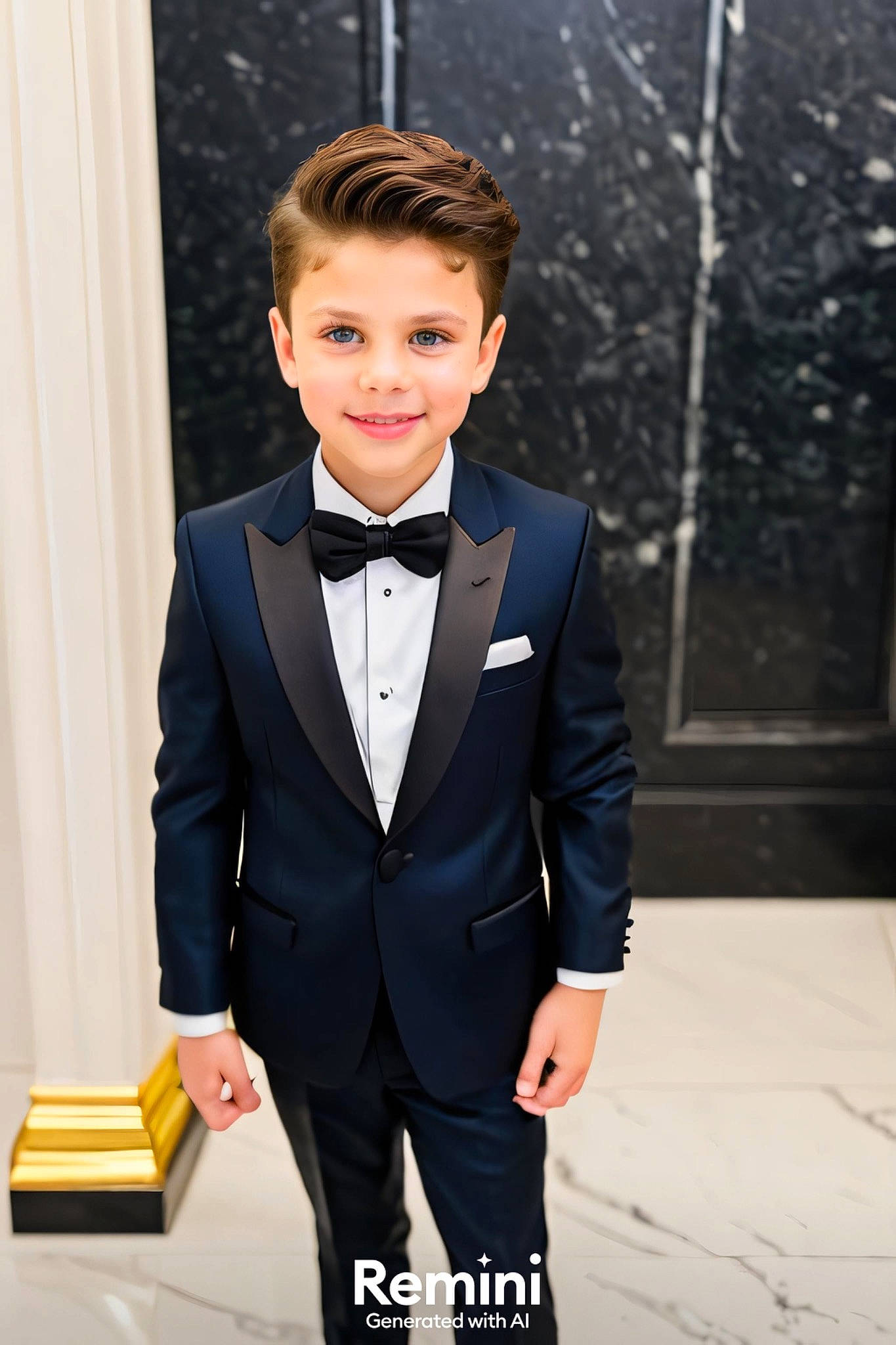 Greyson joined the competition — help win amazing prizes! blazer, bow_tie, coat, collar, curtain, dress_shirt, electric_blue, event, fashion_design, flash_photography, formal_wear, happy, joy, neck, person, sleeve, smile, suit, suit_trousers, tie