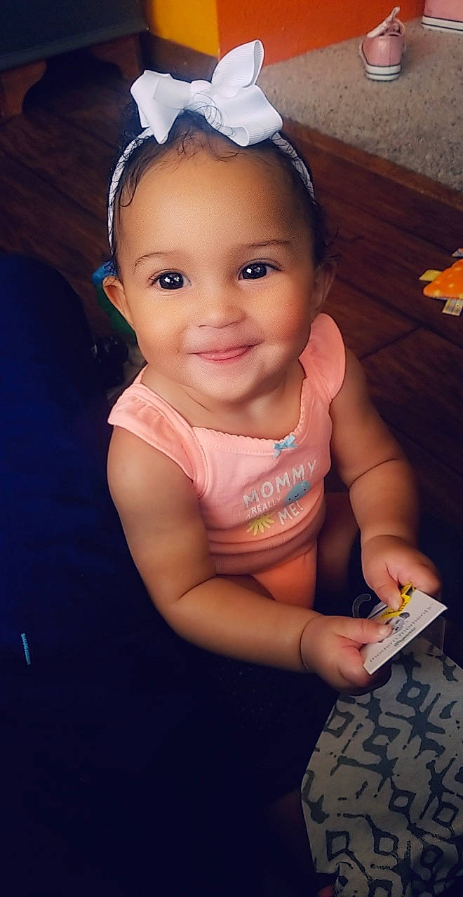 Jailynn joined the competition — help win amazing prizes! baby, cheek, child, chin, ear, eye, face, facial_expression, forehead, fun, hair_accessory, head, headband, headgear, iris, joy, lip, nose, person, skin