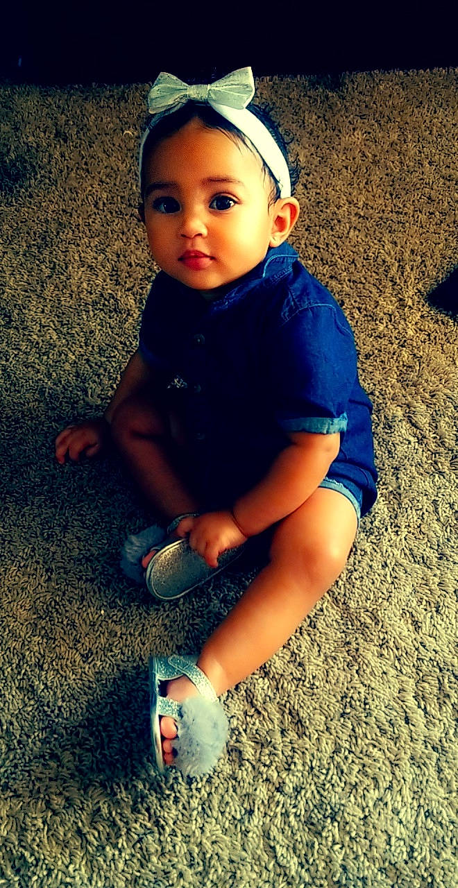 Jailynn joined the competition — help win amazing prizes! baby, beauty, blue, cheek, child, cool, eye, footwear, fun, head, headgear, human, leg, nose, people, person, play, skin, smile, standing