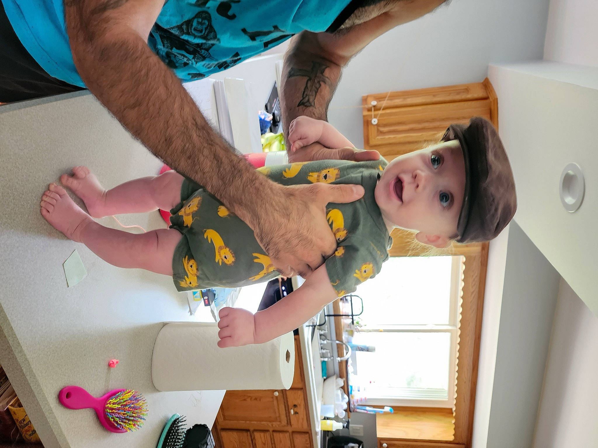 Sean joined the competition — help win amazing prizes! arm, child, elbow, finger, fun, gesture, hand, headwear, human_leg, leisure, nail, person, play, room, shorts, summer, surprise, t_shirt, thigh, toddler