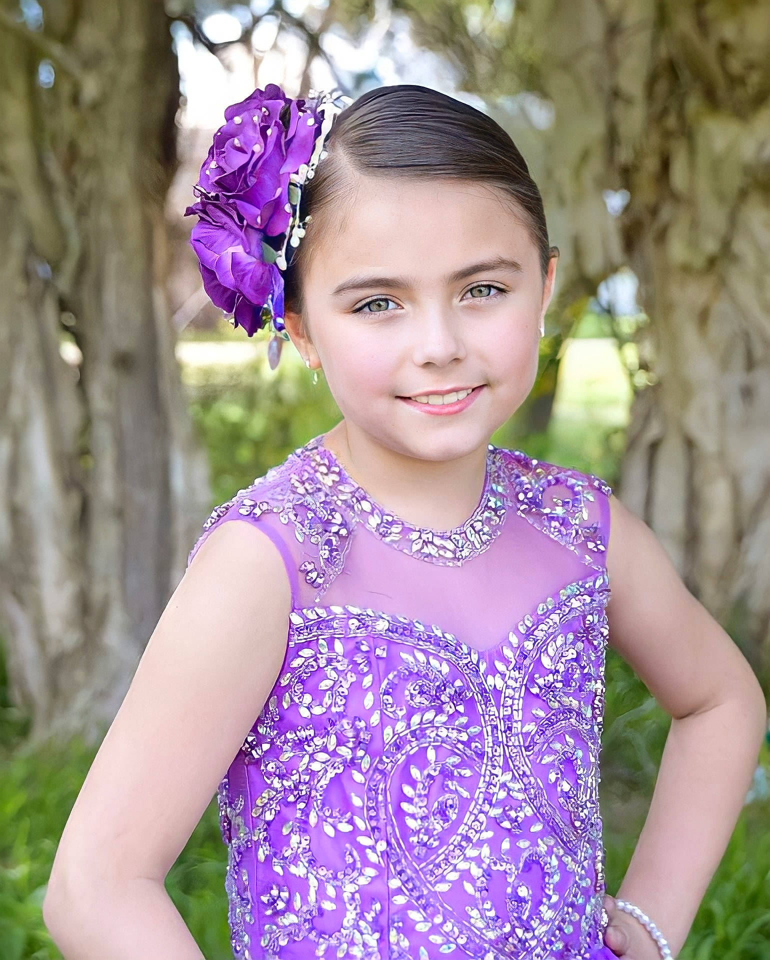 Savannah joined the competition — help win amazing prizes! day_dress, electric_blue, event, eye, face, flash_photography, formal_wear, grass, happy, head, headpiece, iris, joy, magenta, people_in_nature, person, pink, plant, purple, sleeve